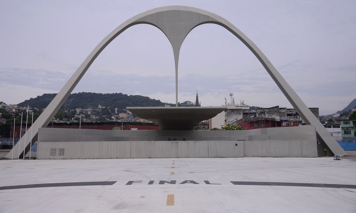 Sambódromo da Marquês de Sapucaí vazio